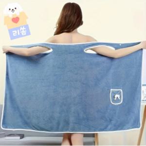 원피스형 목욕타월 리쏨 스파가운 사우나가운 목욕타월 비치타월 착용가능