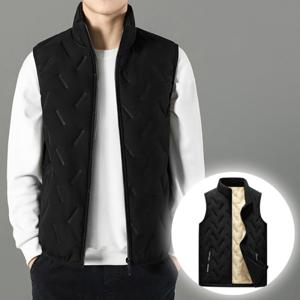 빅사이즈 남성 양털안감 패딩조끼 보온 방한 조끼 (2color)