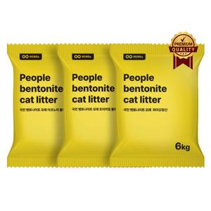 국민모래 벤토나이트 블렌드 미국산 와이오밍  6kg x 3EA  고양이 배변모래