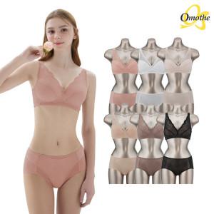 오모떼 올데이 에센셜 모노레이스 브라 팬티 12종 풀세트