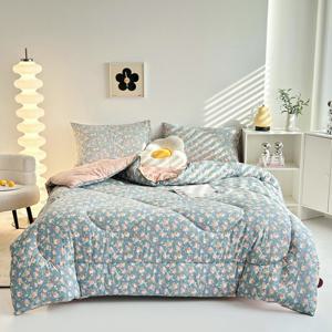 데일리 항균 워싱 양면 차렵 이불 침대패드 베개커버 세트