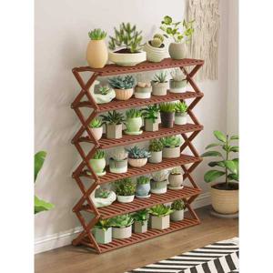 실내 화분대 정리대 발코니 식물 보관 접이식 다육 선반