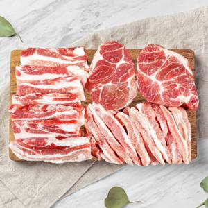 돼지고기 멀티팩 모듬 1.2kg 삼겹살 목살 항정살