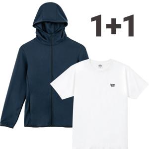 그래피티 반팔티 + 후드집업 여성 남자 면 20수 반팔티 (1+1 SET) 1+1 SET