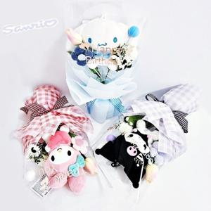 마이멜로디 시나모롤 쿠로미 인형다발 졸업식 수료식 꽃다발 어린이집 유치원 어린이 졸업 입학 꽃 선물