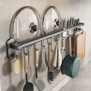 알루미늄제 주방도구걸이 무타공 스마트접착 주방걸이 조리도구걸이 국자걸이