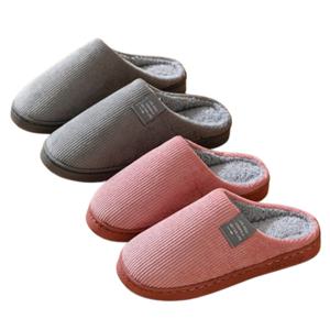 1+1 겨울 남성 여성 털슬리퍼 골지 기모 거실화 남자 여자 실내화 사무실 수족냉증