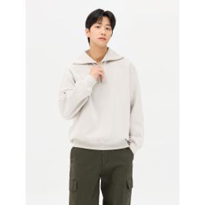 탑텐 남성 플리스 스퀘어넥 하프집업_MSE4TR1001