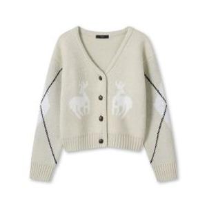 여성 알파카 블렌드 아가일 가디건_MSE4EC2933