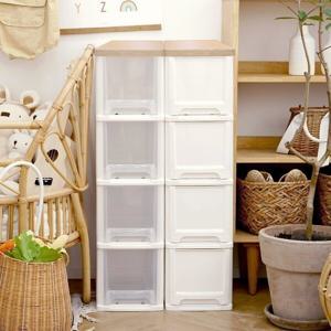 어반 우드상판 슬림 서랍장 4단 틈새 수납장 플라스틱 이동식 (바퀴별매)