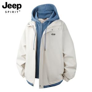 JEEP SPIRIT 남성 2025년 봄 가을 청소년 재킷 방풍 후드 재킷