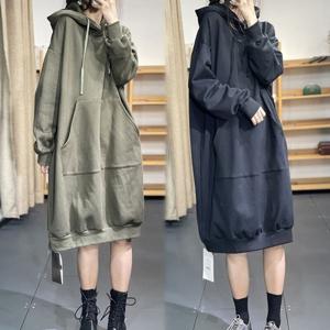 원피스 여성가을원피스 빅사이즈여성의류 여성원피스 여성티셔츠 빅사이즈원피스 여성 캐주얼 기모 롱 후드