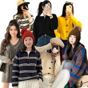 (10%)1+1쉬즈로렌/랜덤 990원~/여성의류/겨울신상/맨투맨/후드집업/니트가디건/빅사이즈의류/카라니트
