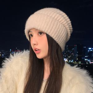 소프트 니트 비니 여자 겨울 모자 커플 남자 방한 숏비니