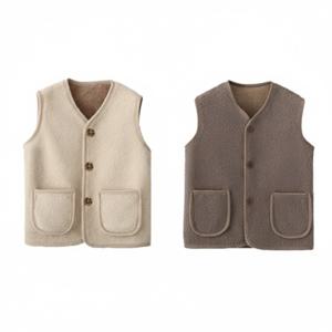 1+1 겨울 여자 융털 조끼 양털 베스트 기모 뽀글이 이너 데일리