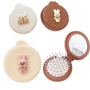 캐릭터 미니 원형 손거울 미니 빗거울 세트 휴대용 거울 휴대용 원형 손거울 초등 초등학생 어린이날 선물