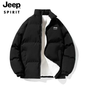 지프 JEEP SPIRIT 안감 후리스 패딩점퍼 플리스점퍼 뽀글이 패딩 스탠드카라 기모 솜저고리 솜옷