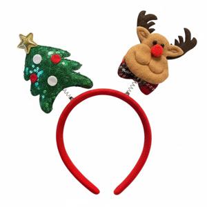 크리스마스 머리띠 코스튬 루돌프 산타 트리 리본 헤어 밴드 소품 이벤트 행사 단체 선물