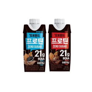 롯데 오트몬드 프로틴 제로슈거 250ml x 18팩 쿠키앤크림 초코 중 선택 단백질 bcaa 아르기닌 보충