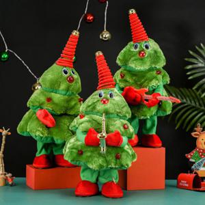 1+1 크리스마스 춤추는 트리 멜로디 인형 장식 소품