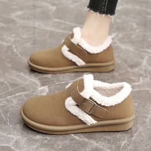 여성 겨울 신발 플랫 단화 털 로퍼(3 color)