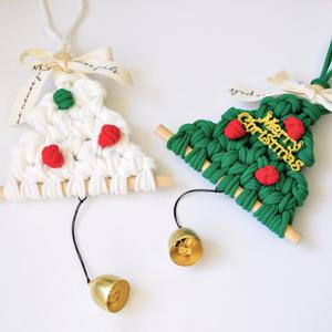 DIY 크리스마스 트리 도어벨 만들기 양말목 업사이클링 키트 가이드영상 제공