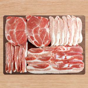 배터지는 돼지고기 모둠 1.4kg 구이용   / 삼겹살+목살+가브리살+항정살 (무료배송)