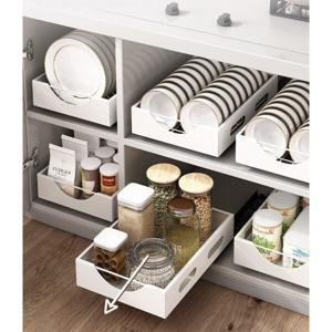 주방 슬라이딩 철제선반 그릇 접시 양념통 정리 선반 2P