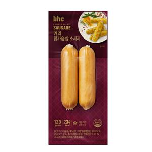 bhc 커리 닭가슴살 소시지 120g 10팩