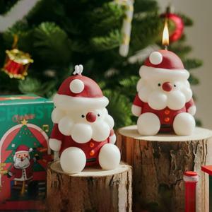 1+1 크리스마스 산타클로스 아로마 캔들 핸드메이드 감성 향초 선물용