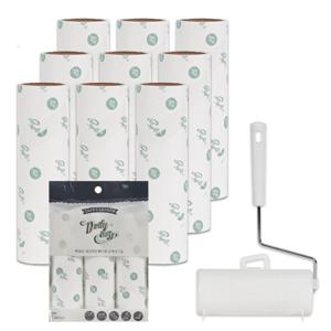 (핸들+ 리필 9M 10개 세트)테이프크리너 돌돌이 찍찍이 2.핸들+케이스+리필10개 핸들+160mm리필(10개)