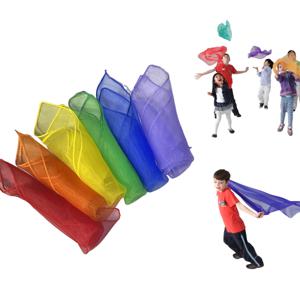 아이소파 스카프 100x100 6장 유아 저글링 오감 촉감 놀이 체육 교구 완구