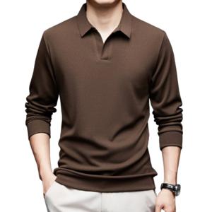 가을 남자 오픈 카라티 긴팔 남성 카라티 데일리