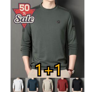 1+1 남자 긴팔티 가을티셔츠 패션 컴포트 니트 M~4XL
