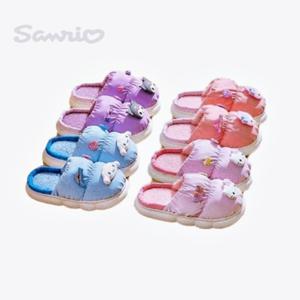 시나모롤 쿠로미 마이멜로디 패딩 실내화 어린이 아동 성인 여성 유치원 초등 겨울 털실내화 졸업입학 선물