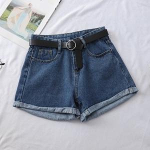 여성 반바지/UPPERCUT 여성 베이직 롤업 데님 반바지 청반바지 숏팬츠
