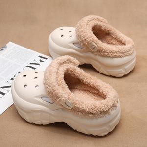 여자 털안감 EVA 쿠션 털슬리퍼 방한 사무실 슬리퍼 발편한 실내화