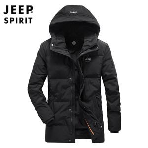 JEEP SPIRIT 남자 가을 겨울 후드 오리털 패딩점퍼 야외 롱패딩