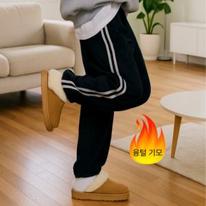 제니유 겨울 울트라 융털 기모 조거 트레이닝 팬츠 여성용 밴딩 바지 빅사이즈