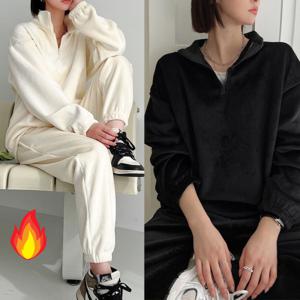 제니유 여성 골덴 기모 집업 조거 팬츠 상하세트 공용