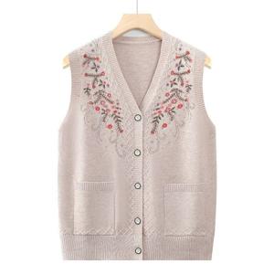 SUTA 니트조끼 할머니 니트 조끼 겨울 김장 베스트 엄마옷 엄마조끼 요양원옷 경로당옷