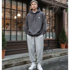 남녀공용 데일리 히든 스트링 기모 와이드 팬츠 베이직 심플 트렌디 방한 보온 바지 (2장이상추가할인)