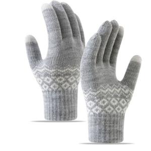 1+1 스마트폰 터치 노르딕 장갑 기모 털 장갑 남자 여자 겨울 니트 장갑 1+1 행사 중