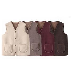 1+1 겨울 여성 뽀글이 조끼 양털 기모 베스트 여자 조끼