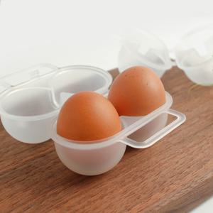 투명 계란 2구 케이스/에그/달걀/보관함/휴대용/트레이/홀더/정리함/보관/캠핑/용기/통/계란판/박스