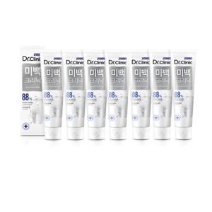 2080 닥터크리닉 미백치약 120g x 8개 하얀이 88% 치아 밝기 개선 변색 누런이 누런니 개선