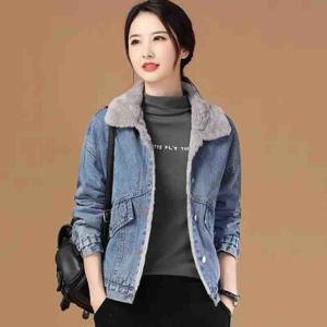 여성 가을 겨울 기모 청자켓 데님 점퍼 아우터