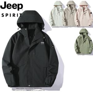 지프 JEEP SPIRIT 봄가을 남녀공용 점퍼 트렌치 후드 야상 바람막이 등산복 JP43996