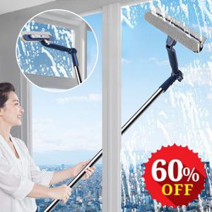 60%OFF 다기능 만능 연장 창문 청소기 닦이 180° 회전 길이 각도 조절 경량 유리창닦이 창문닦이