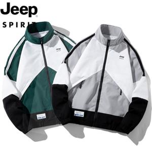 지프 JEEP SPIRIT  봄가을 남성 캐주얼 오버핏 코트 배색 상의 코디 자켓 JP42987B